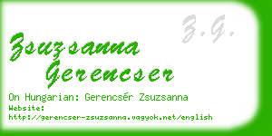 zsuzsanna gerencser business card