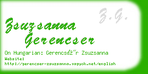 zsuzsanna gerencser business card